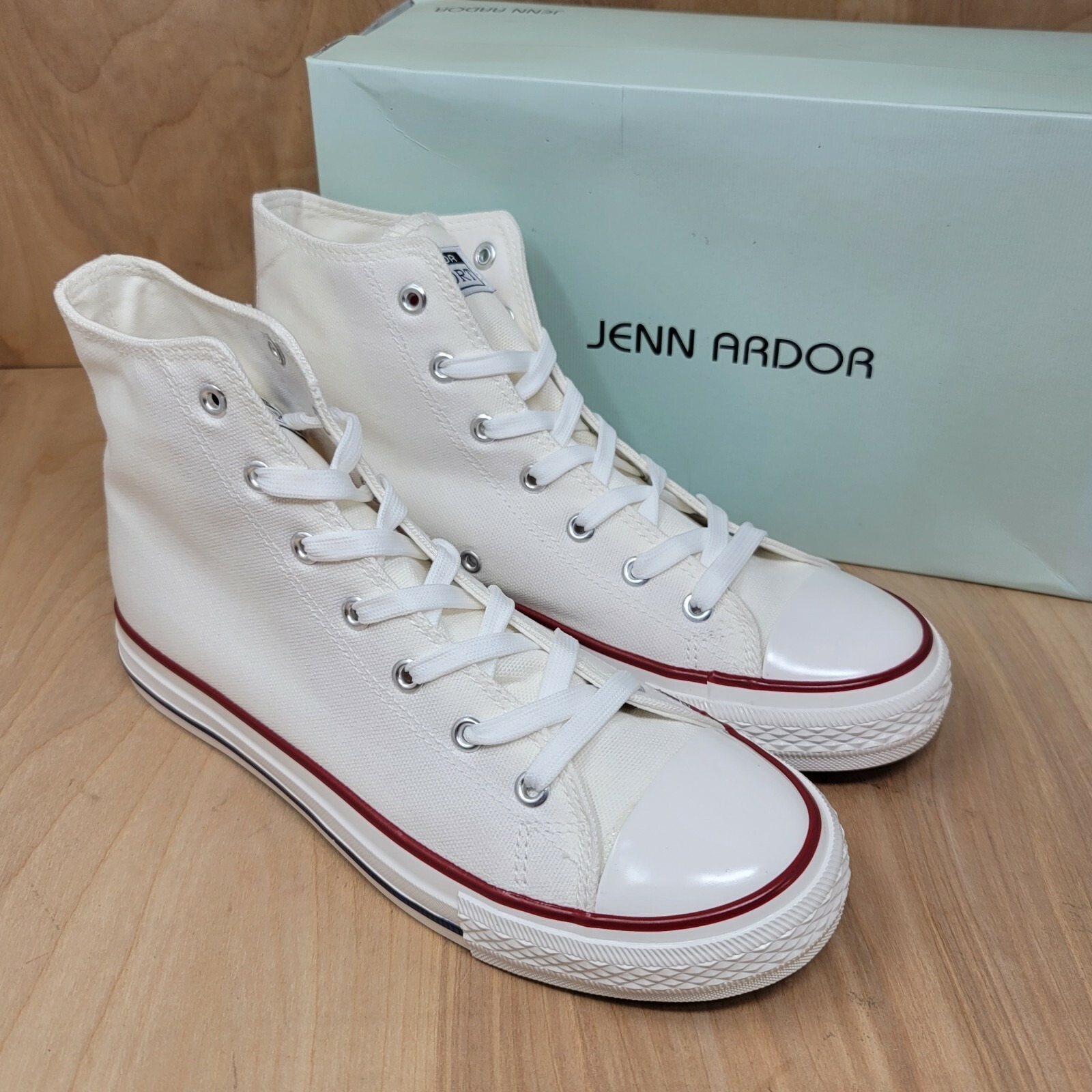 Jenn Ardor Women's Sneakers Sz 9 M White Canvas High Top